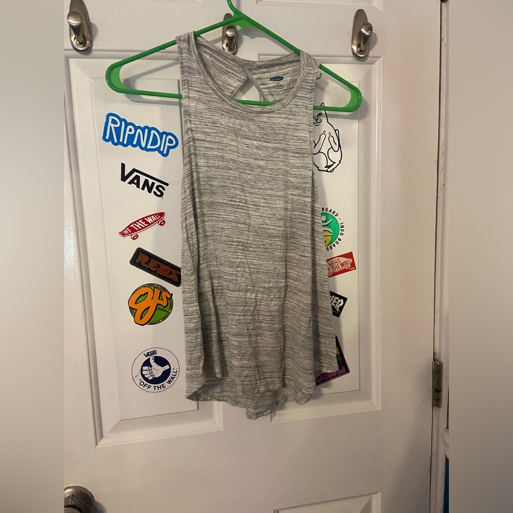 Kids tank top, old navy grey. L (10-12)